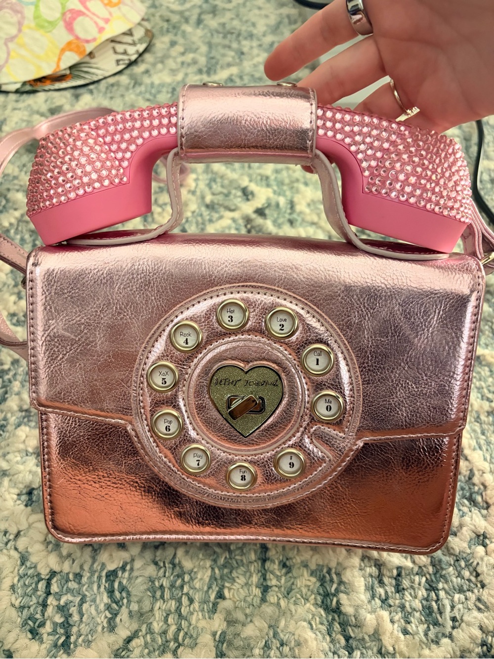 Betsey Johnson LIMITED EDITION Give Me a Ring Purse with Bluetooth Phone Sparkle
